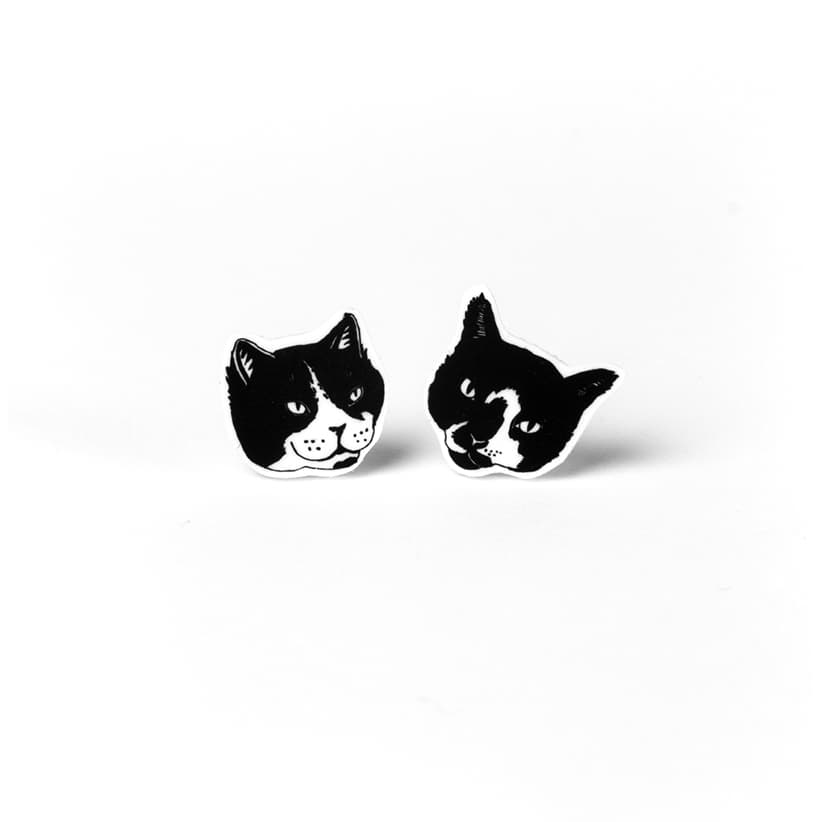 Olevus Art kõrvarõngad - Mustvalgelaigulised kassid