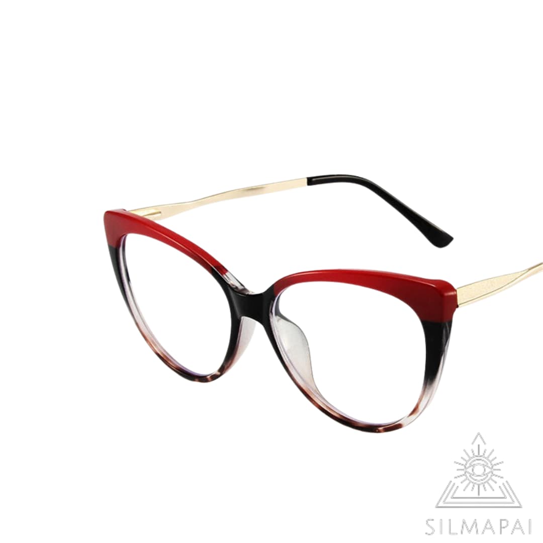 Silmapai sinise valguse prillid - retro/punane