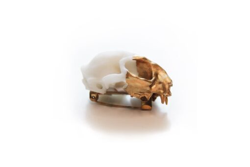 Nälg 3D pross - Cat Skull Gold