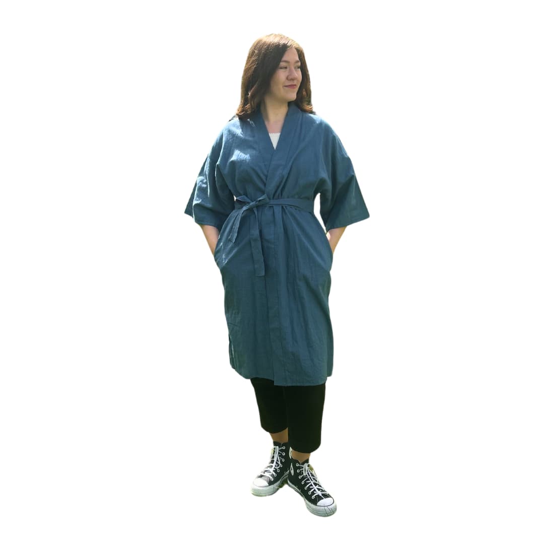Linane pikk kimono - Sinine