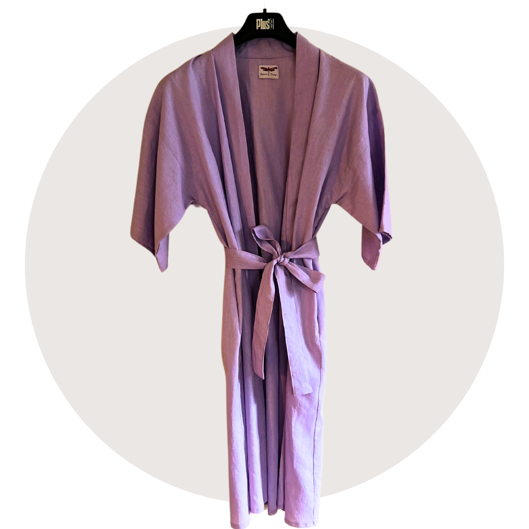 Linane pikk kimono - Lavendel