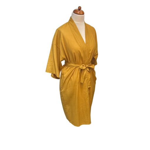 Linane pikk kimono - Kollane