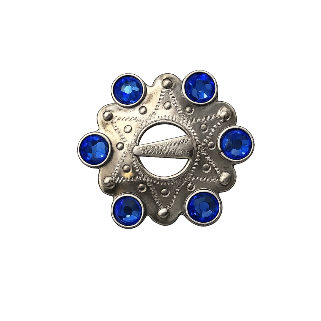 6 silmaga väike hõbedast prees - Sinine