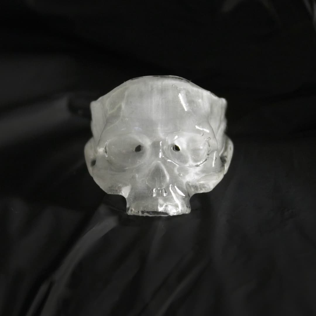 Nälg 3D sõrmus - White Skull