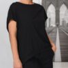 JustMust minimalistlik oversized pluus Haya - Must