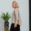 JustMust minimalistlik pluus Anata - Taupe
