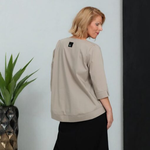 JustMust minimalistlik pluus Anata - Taupe