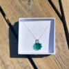Hõbedast kaelakee Swarovski kristalliga - Tumeroheline
