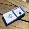 Hõbedast kaelakee Swarovski kristalliga - Tumeroheline
