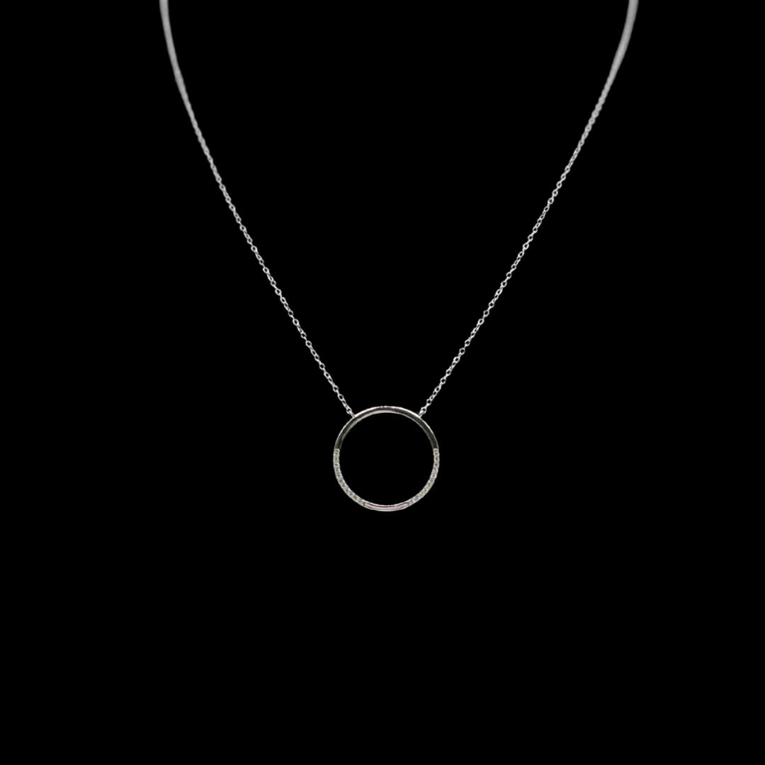 Hõbedast kaelakee Luna - Ring