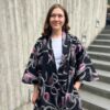 Moniik soe kimono - Must-roosa