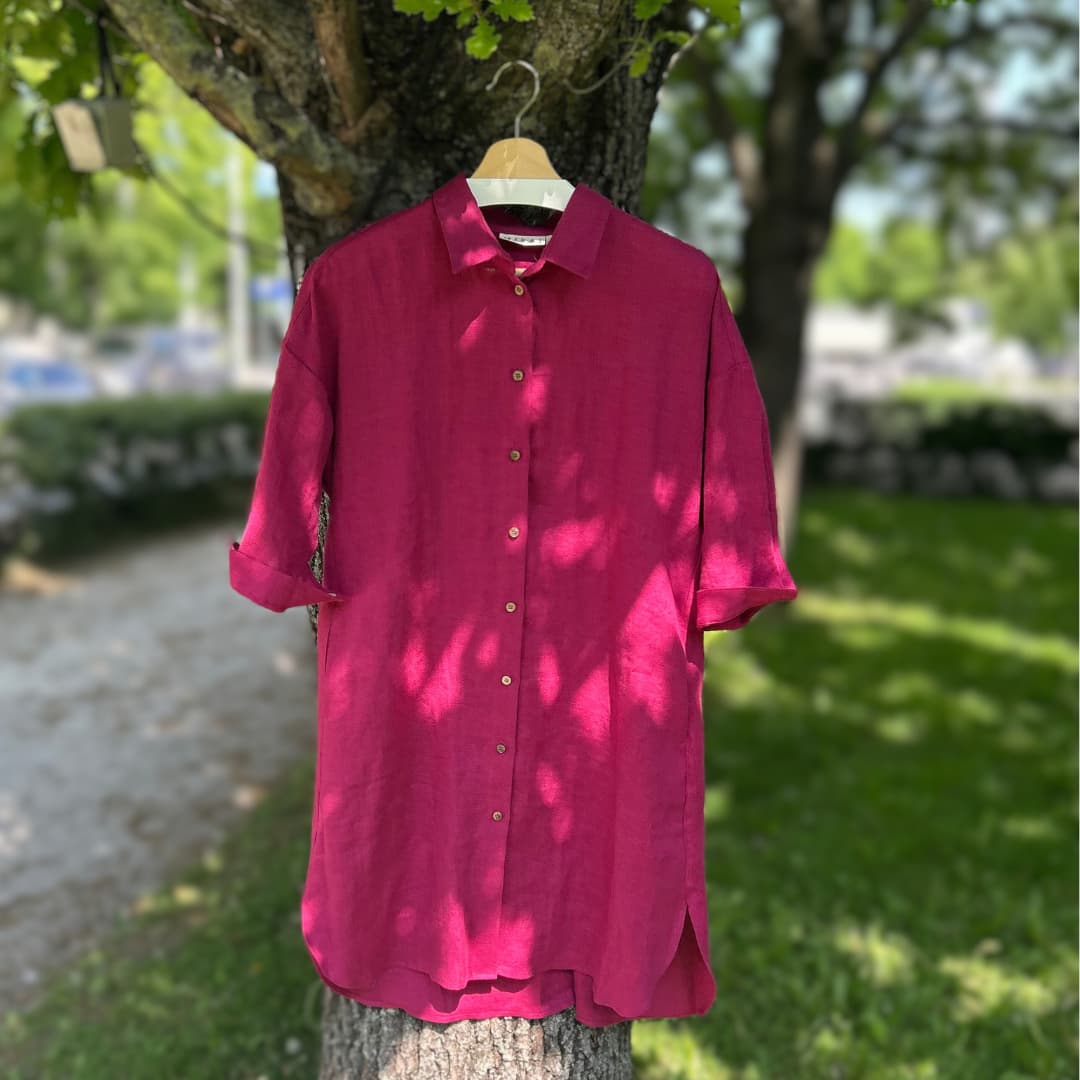 Mirai linane särk/kleit Iris - Fuksia