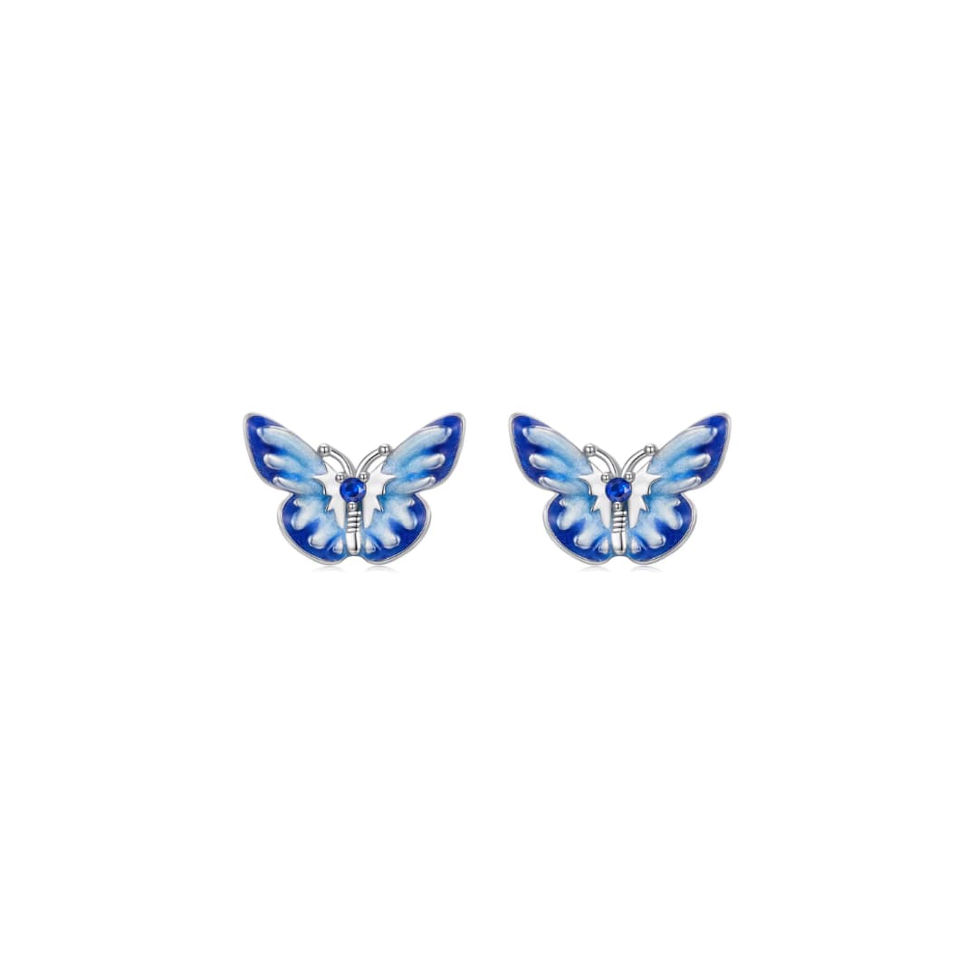 Hõbedast kõrvarõngad Eden - Blue Butterfly
