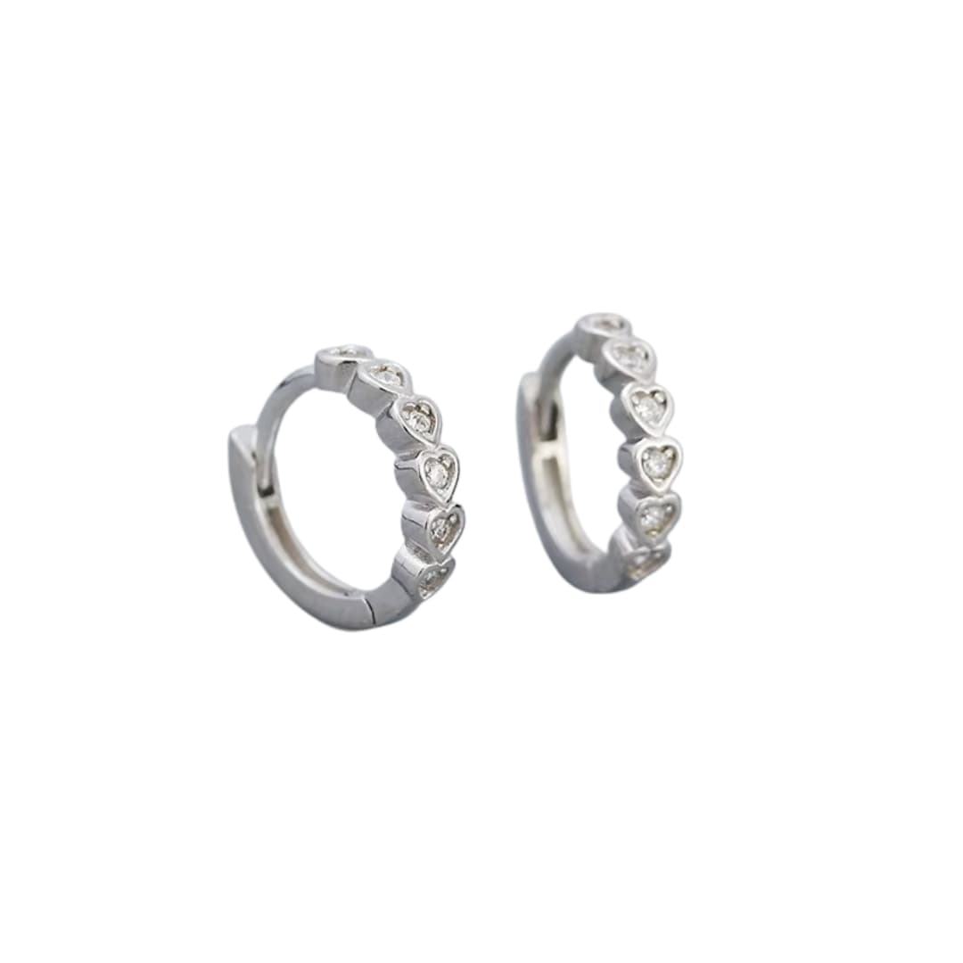 Hõbedast kõrvarõngad Nova - Südamed