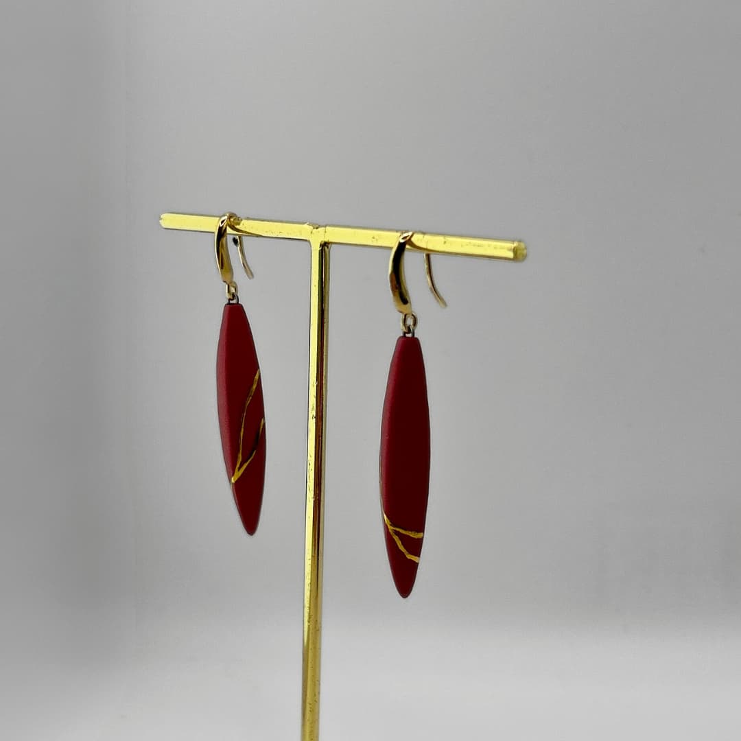 Stuudio Ankoopi kõrvarõngad - Punane-kuldne