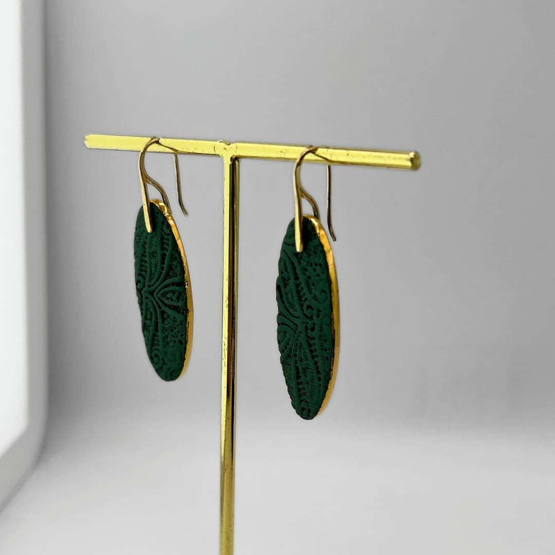 Stuudio Ankoopi kõrvarõngad - Ovaalsed rohelised