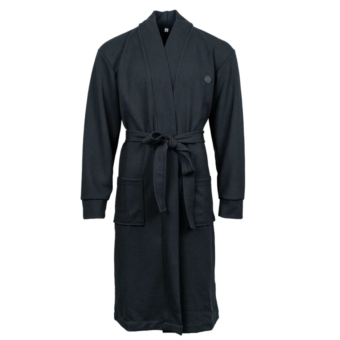 Marat meeste hommikumantel vahvelkangast - Must