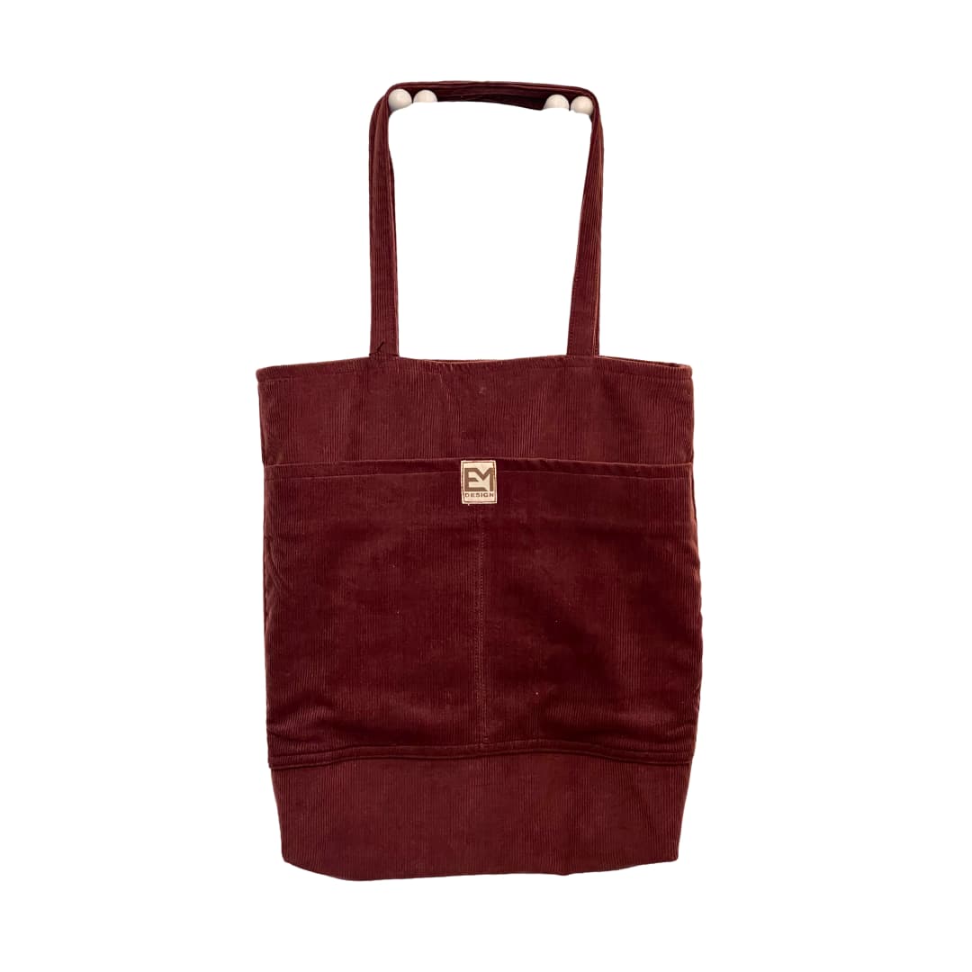 EM Disain velvet kott - Tumepunane