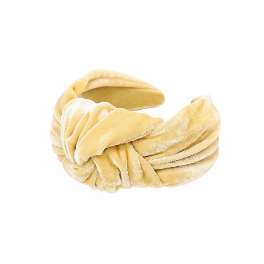 Sametist peavõru Florence - Kollakas-hele