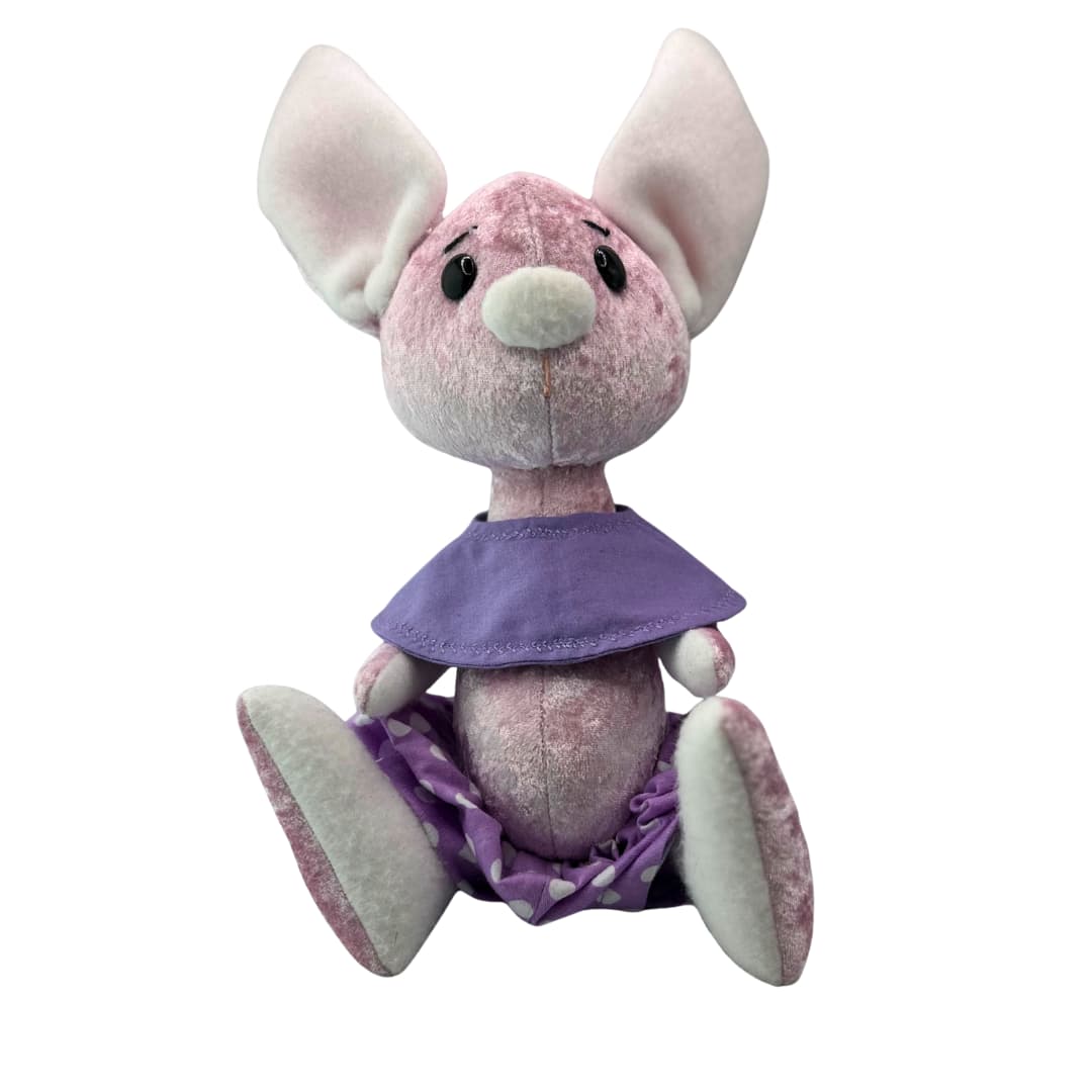 Käsitööna valminud nukk - Roosa hiir