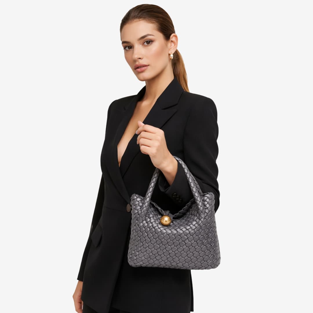 Väike kunstnahast käekott - Must