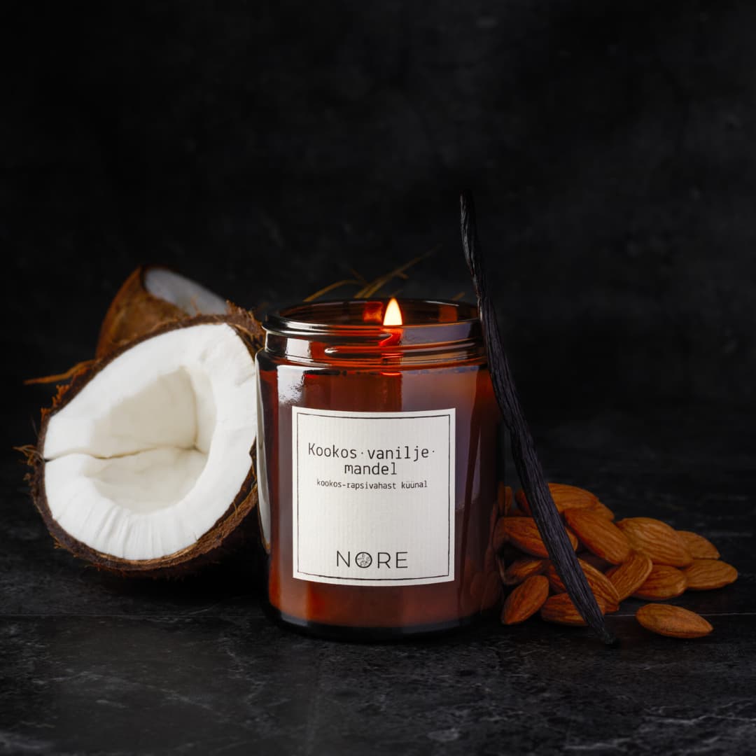 Nore - Kookos•vanilje•mandel küünal 150g