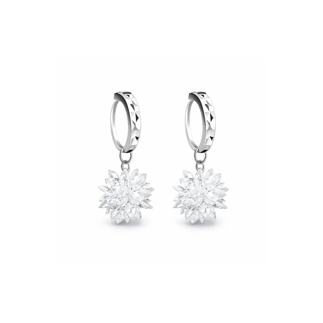 Pärl hõbedast kõrvarõngad Pure - Jäälill