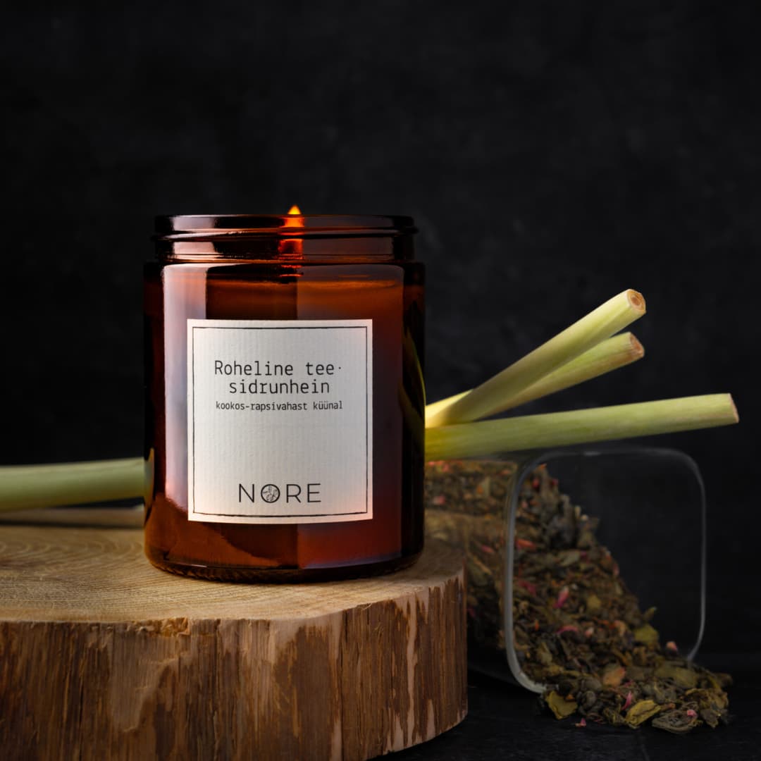 Nore - Roheline tee•sidrunhein küünal 150g