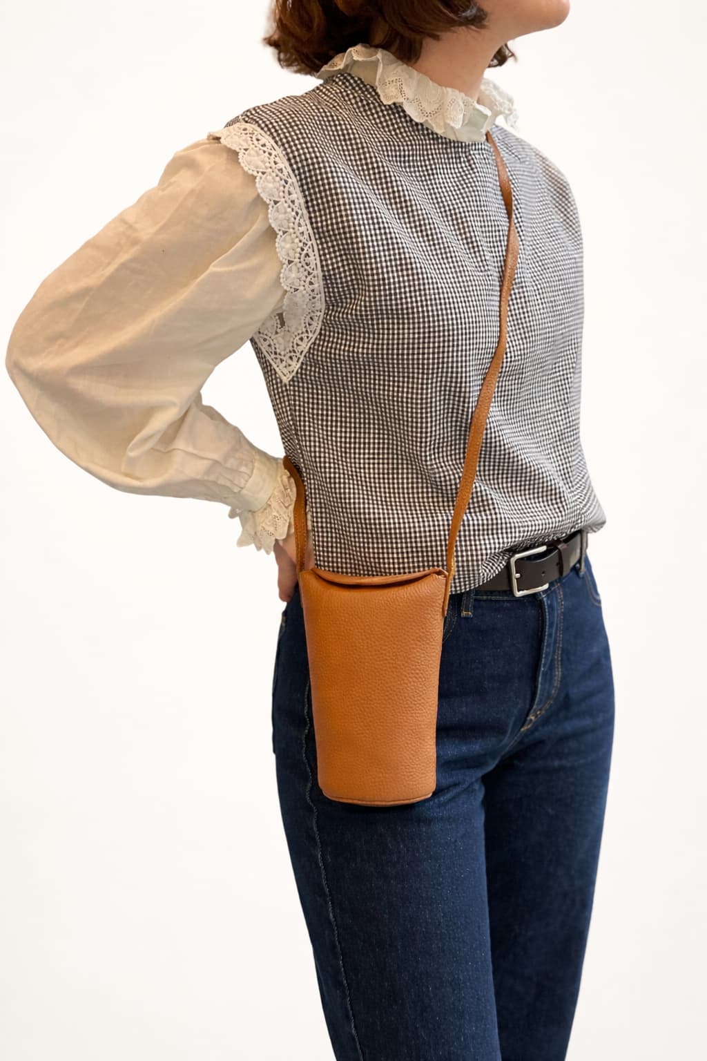 Crossbody nahast kott Amelia - Heleroheline