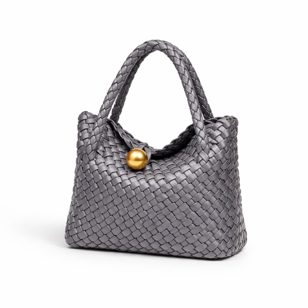 Väike kunstnahast käekott - Hõbedane