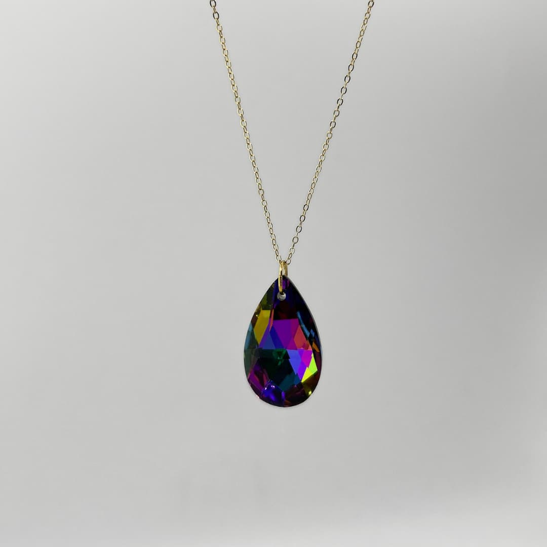 Swarovski kristalliga hõbedast kaelakee - Agnes