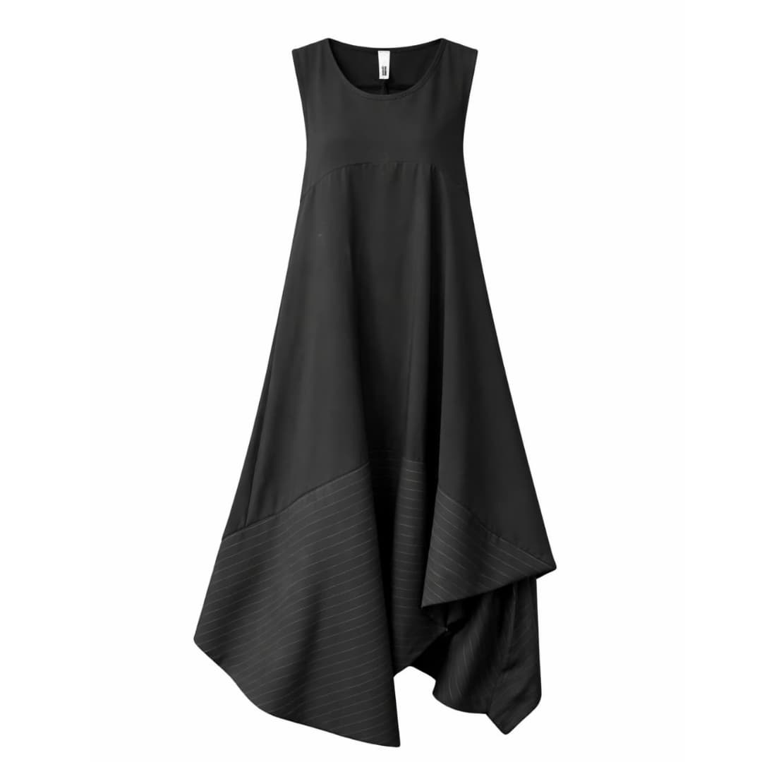 Pikk asümmeetriline kleit Rome - Must