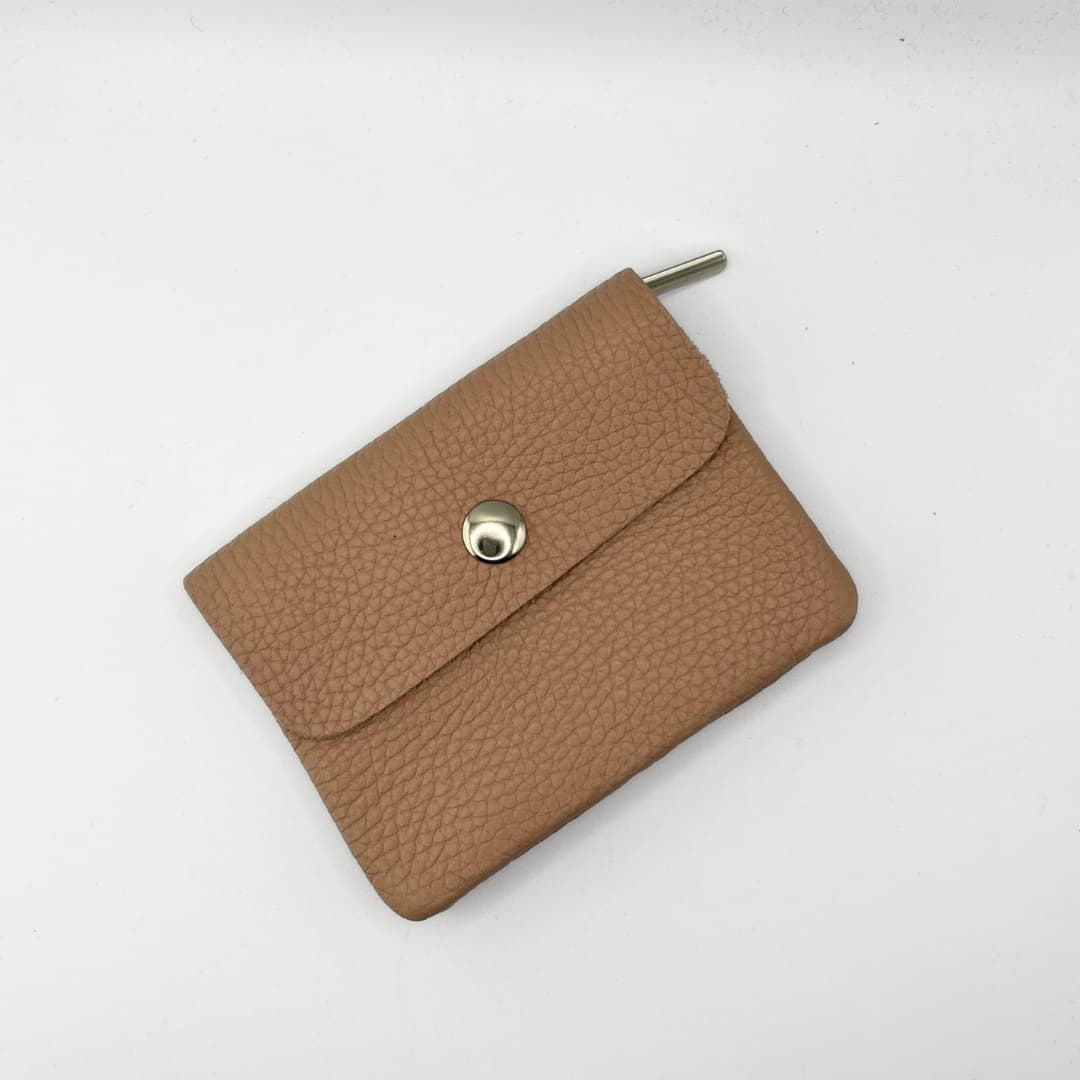 Nahast väike rahatasku Trinity - Helepruun