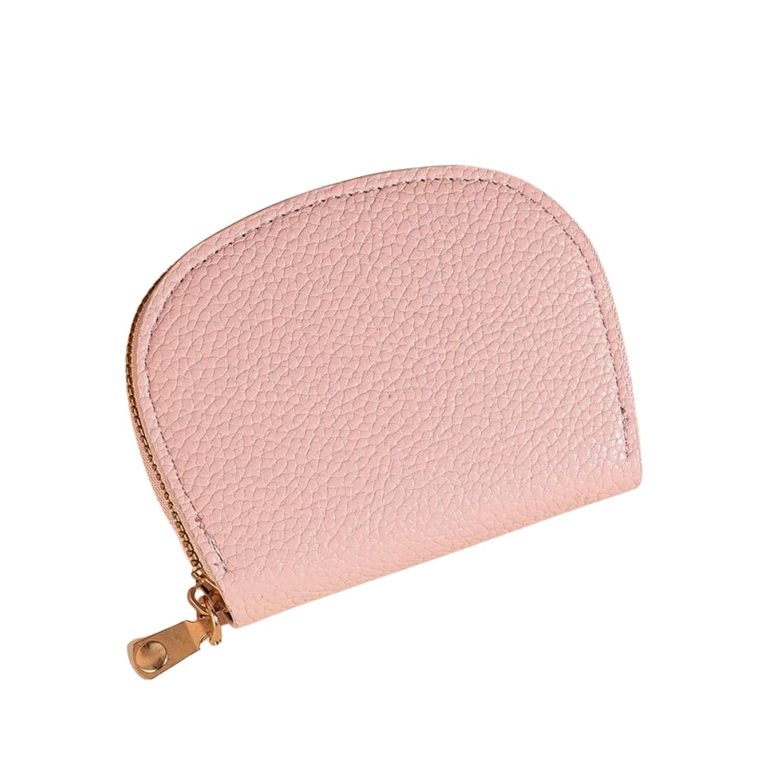 Nahast rahakott Olivia - Heleroosa