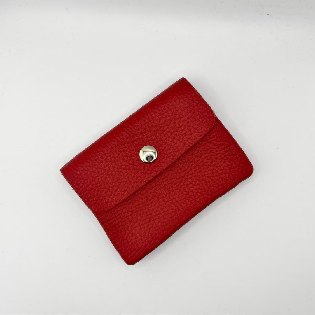 Nahast väike rahatasku Trinity - Punane