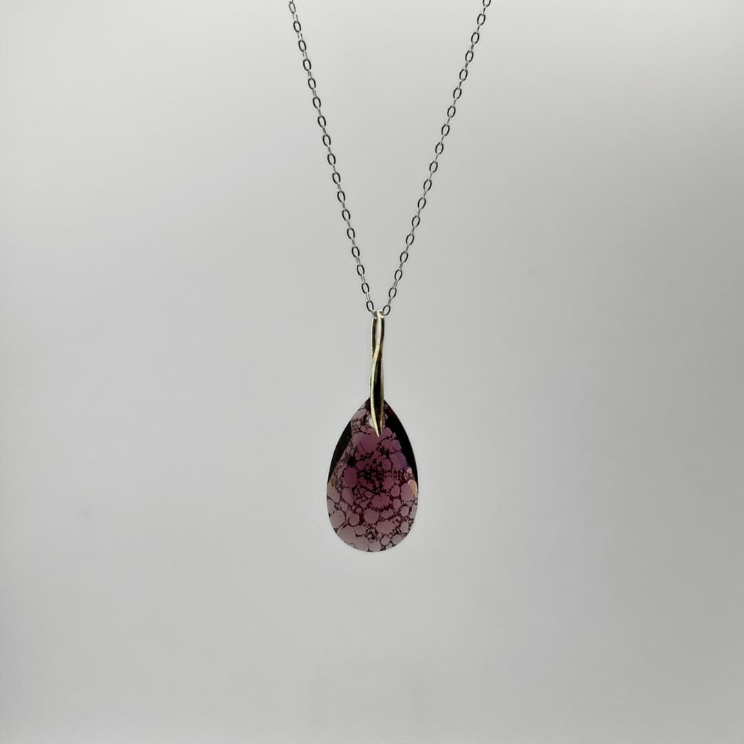 Swarovski kristalliga hõbedast kaelakee - Sandy