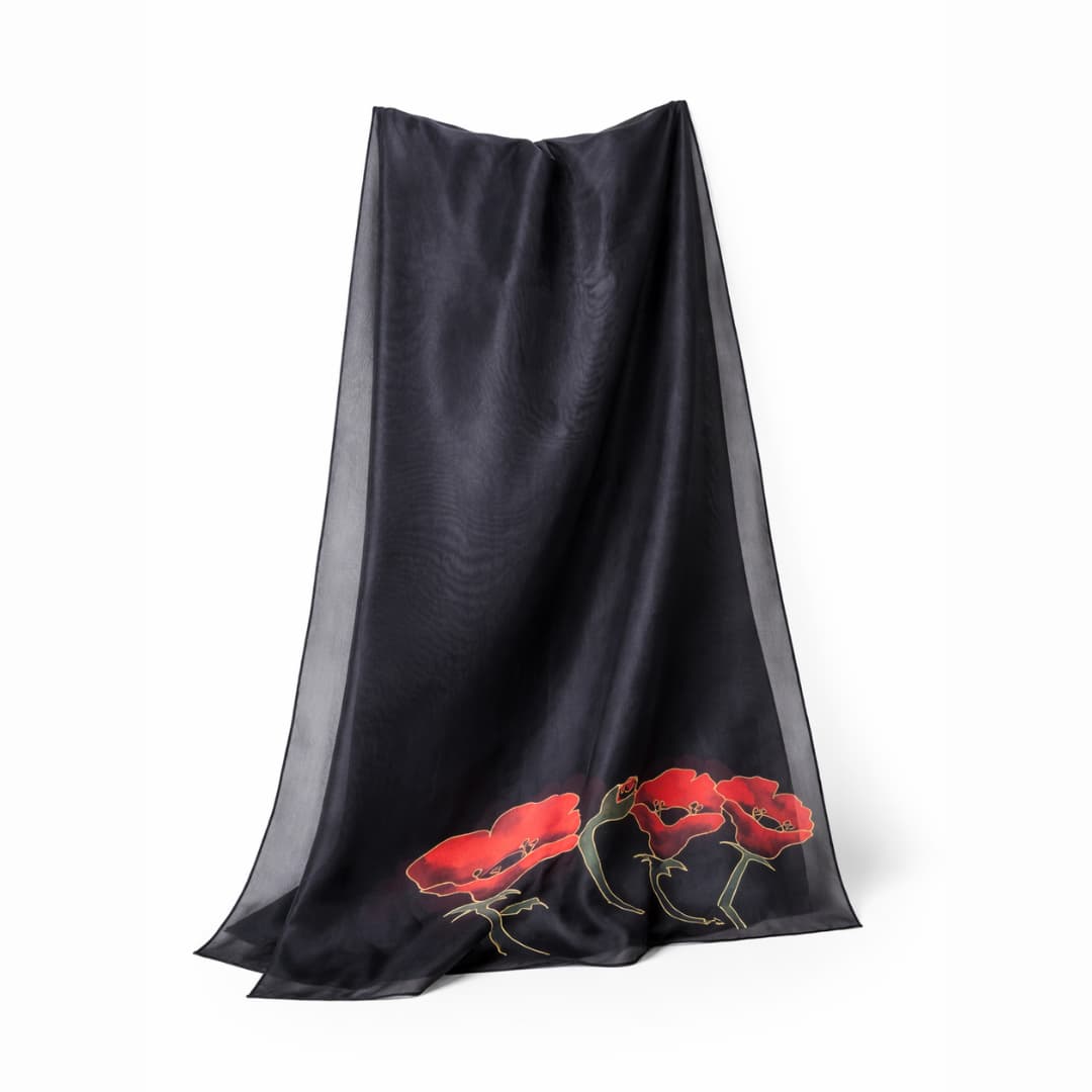 Merike Roodla 100% siidisall 40x150cm - 18