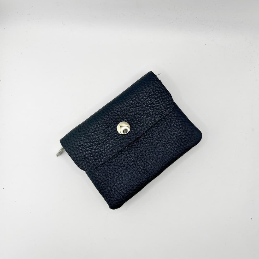 Nahast väike rahatasku Trinity - Must