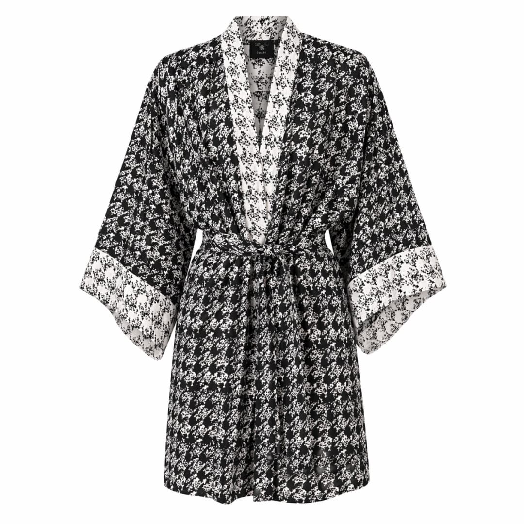 Moniik pikk kimono - Must-valge II