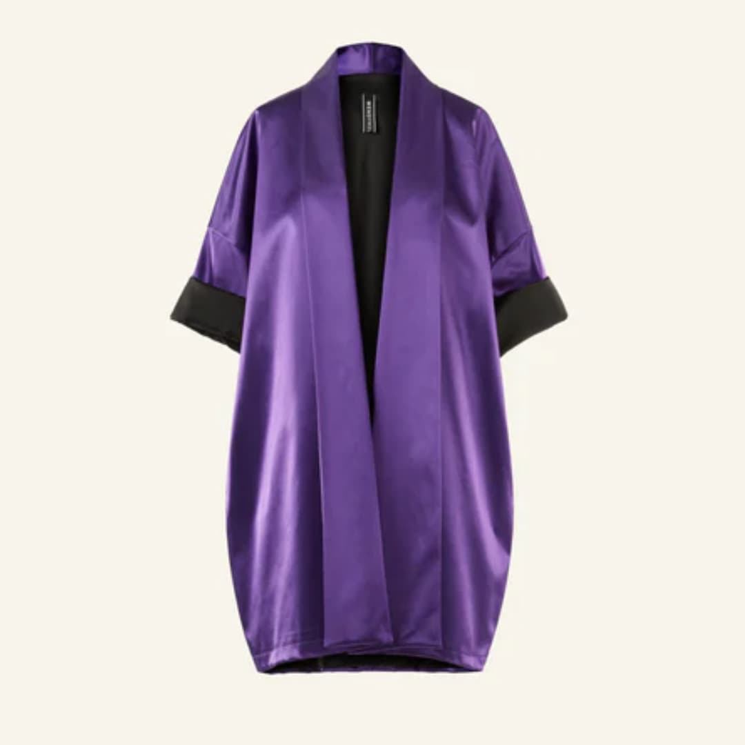 Naiste satiinist kimono - Lilla