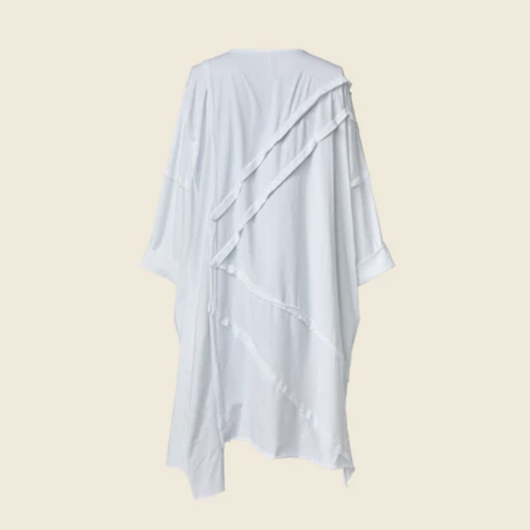 Asümmeetriline pluus - Valge