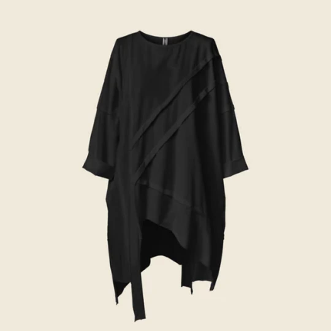 Asümmeetriline pluus - Must