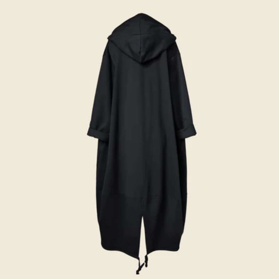 Kapuutsiga dressipluus/jakk - Must