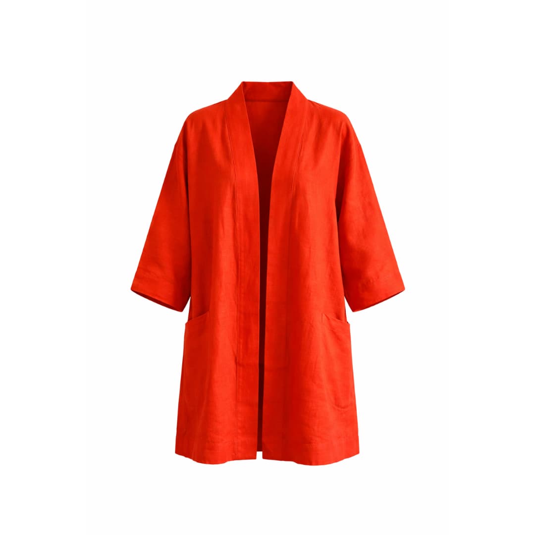 Kristi Mustkivi linane kimono - Oranž