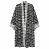Moniik pikk kimono - Must-valge II