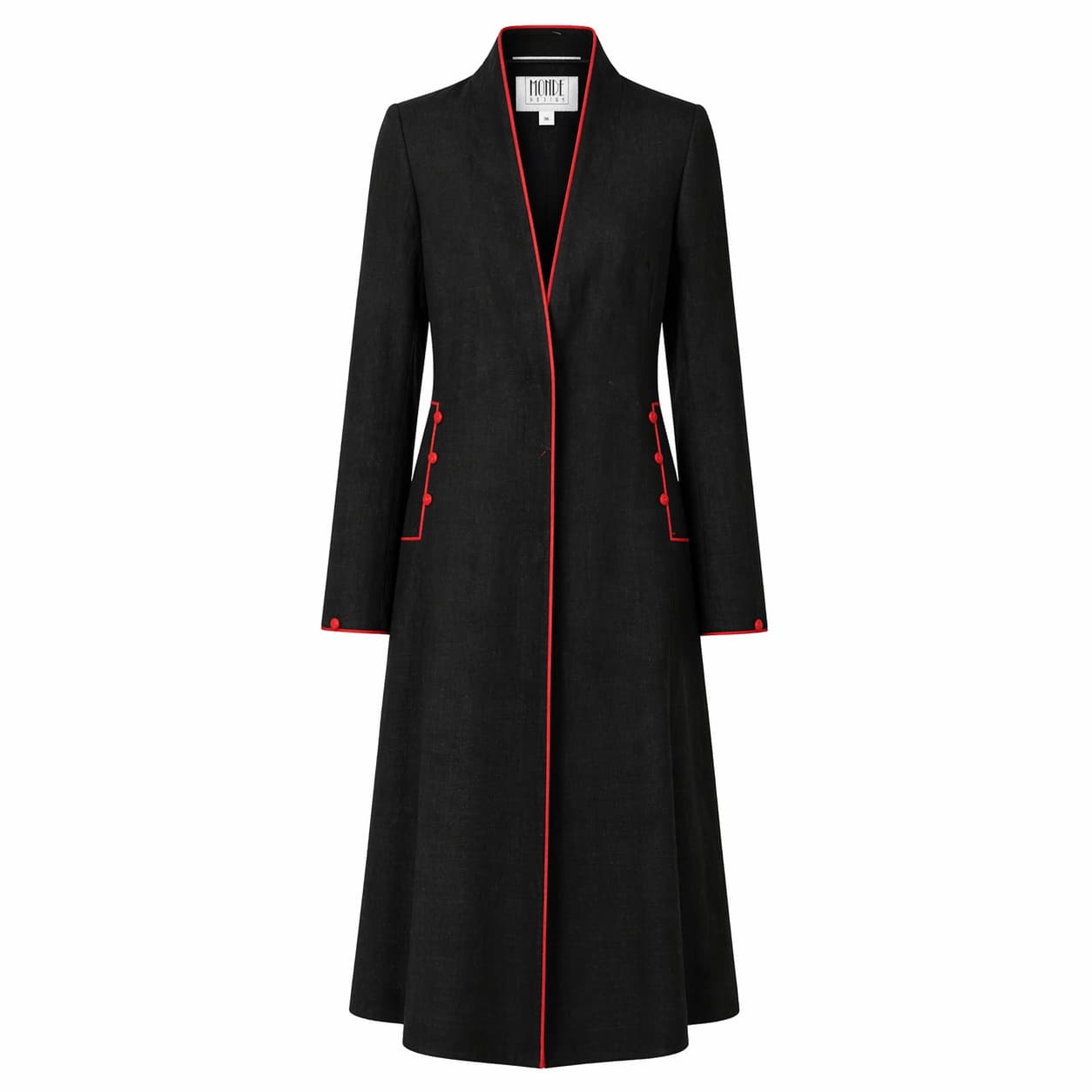 Kristi Mustkivi linane kleit - Must/punane