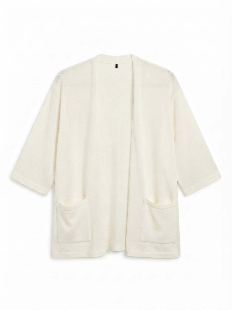 Valent lühem kimono - valge