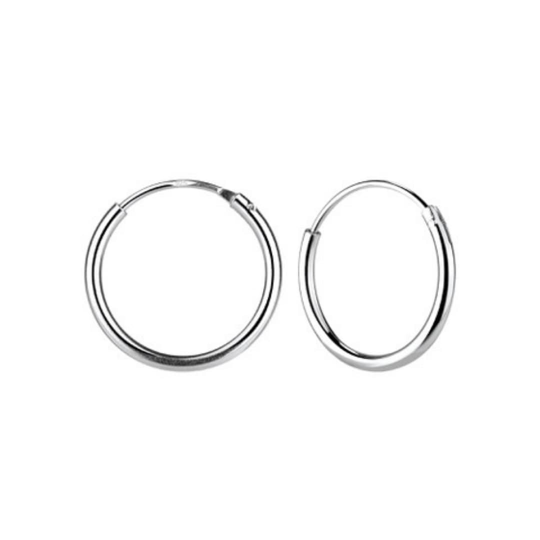 Pärl hõbedast kõrvarõngad Minimalistic - 16mm