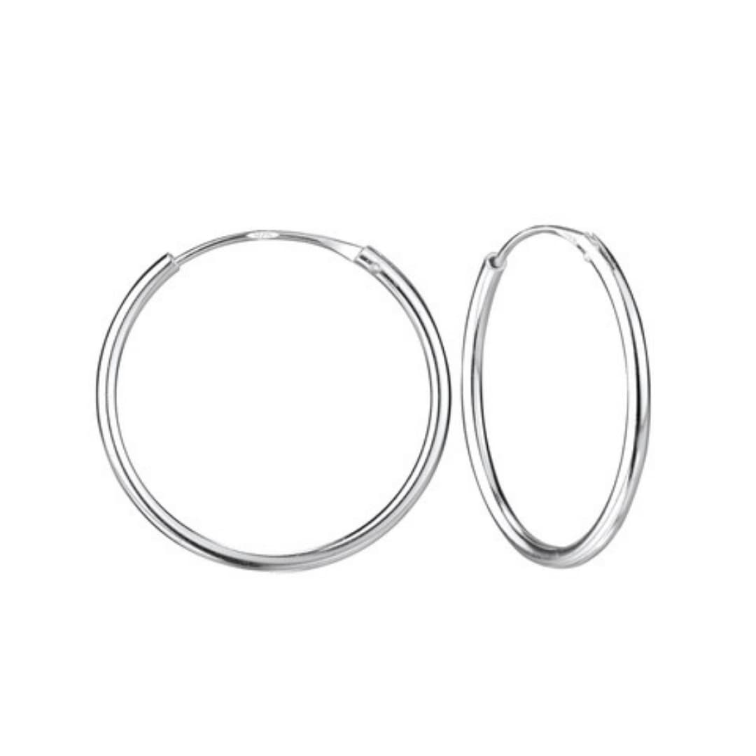 Pärl hõbedast kõrvarõngad Minimalistic - 20mm
