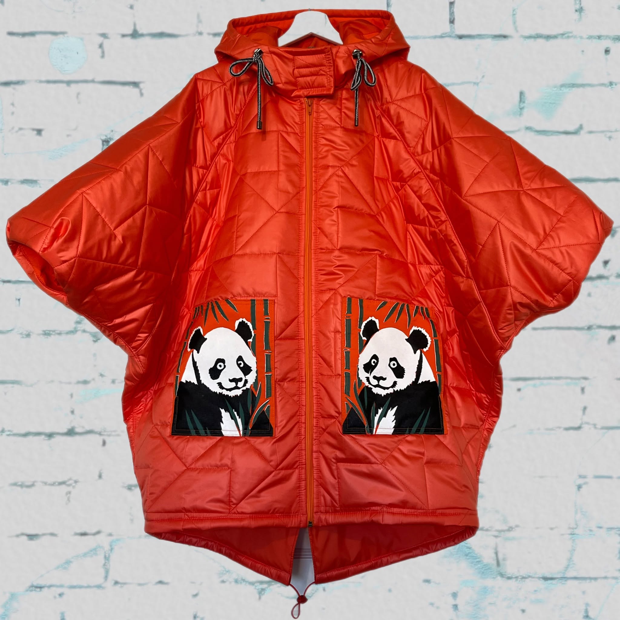PineWine vihmamantel - panda-oranz